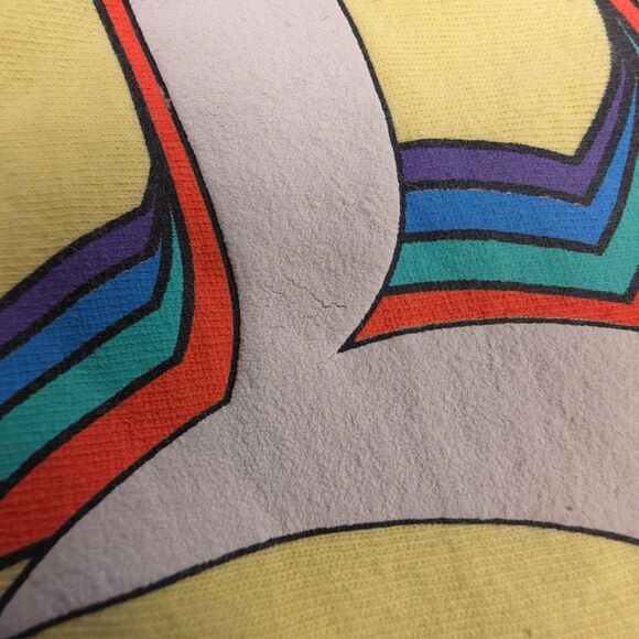 DISNEY Disneyland Resort Spirit Jersey Yellow Retro Rainbow Crewneck Long Sleeve - Picture 9 of 11